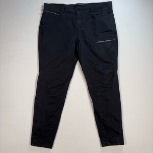 Endovanera Pants Men's 32 (fits 37x25)‎ Black Tapered Zip Pockets Ankle Zip